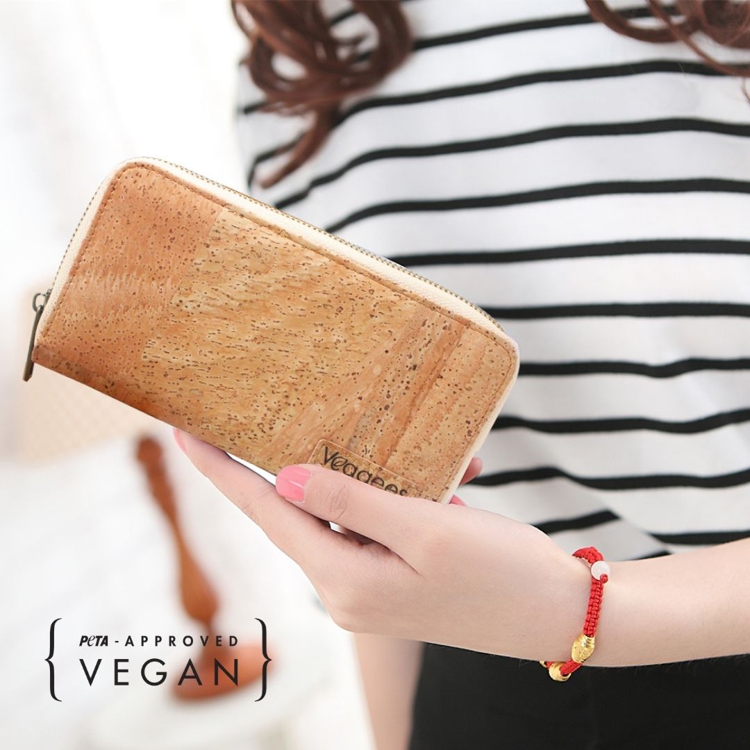 veganes Portemonnaie aus Naturkork für Damen XL
