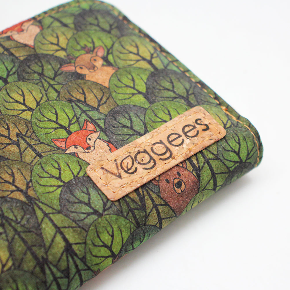 Vegane Kork Geldbörse Wildlife Design